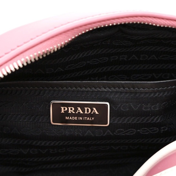 Prada Bowling Crossbody Bag Pink Leather New - Picture 7 of 7